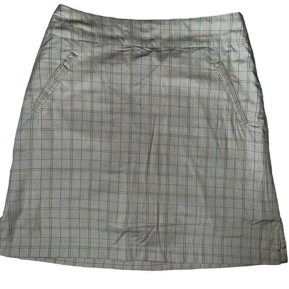 Line Up light gray checked golf skort 6‎
